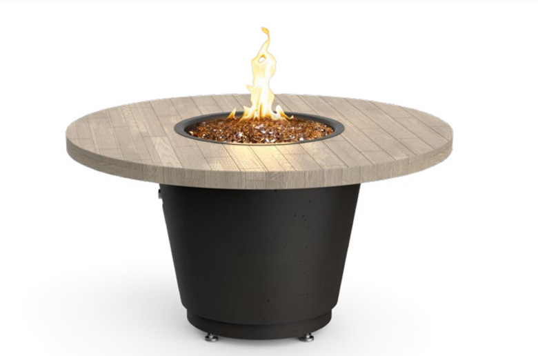 48" Reclaimed Wood Cosmo Round Fire Table by American Fyre Designs