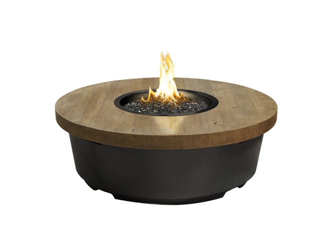 47" Reclaimed Wood Contempo Round Fire Table by American Fyre Designs