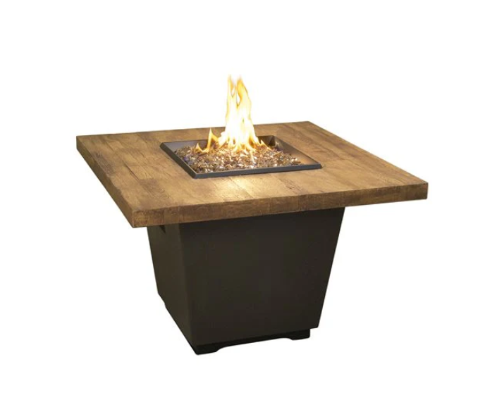 36" Reclaimed Wood Cosmo Square Fire Table by American Fyre Designs