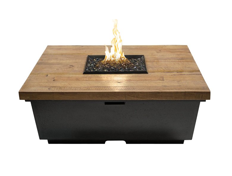 44" Reclaimed Wood Contempo Square Fire Table by American Fyre Designs