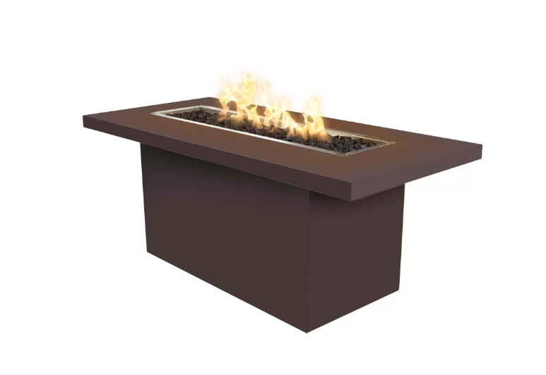 72" Rectangular Bella Fire Table in Powder Coated Steel by the Outdoor Plus (available in 7 colors)