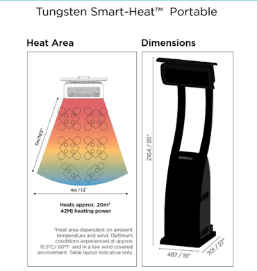 Bromic Heating Tungsten Gas Portable 500