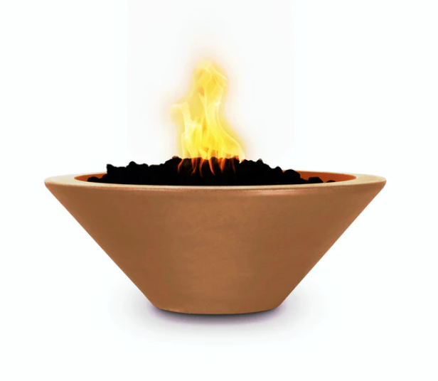 31" Round Cazo GFRC Fire Bowl in Premium Colors by the Outdoor Plus (available in 4 sizes, 9 Smooth Colors & 9 Premium Colors)