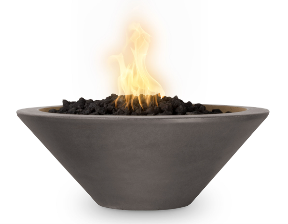 24" Cazo GFRC Concrete Fire Bowl in Smooth Colors by The Outdoor Plus