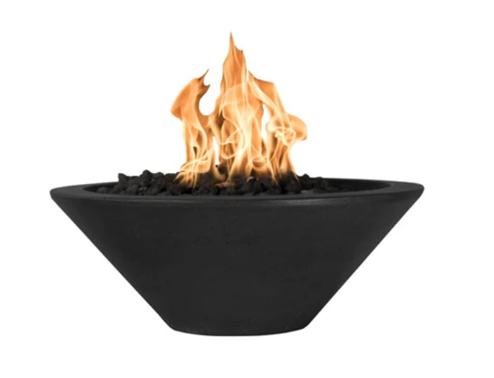 31" Round Cazo GFRC Fire Bowl in Smooth Colors by the Outdoor Plus (available in 4 sizes, 9 Smooth Colors & 9 Premium Colors)