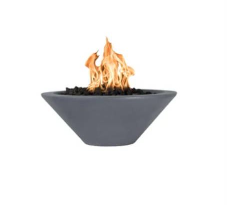 24" Cazo GFRC Concrete Fire Bowl in Smooth Colors by The Outdoor Plus