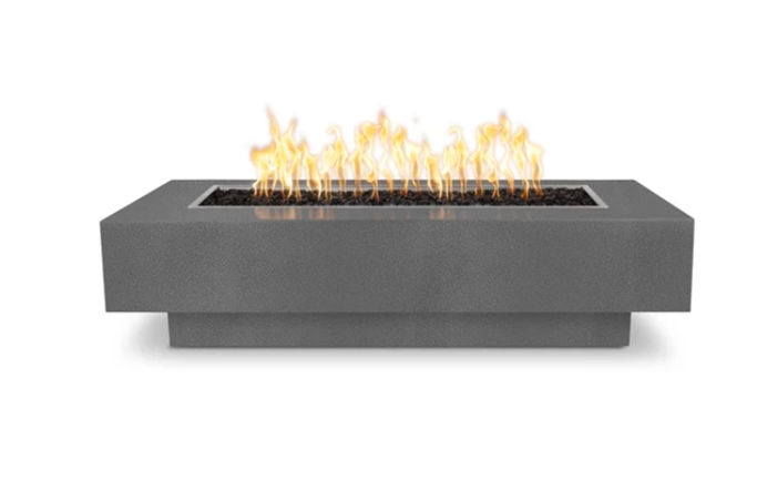 60" Coronado Rectangular Fire Pit by The Outdoor Plus in Metal Powder Coated Steel (available in 6 sizes and 7 colors)