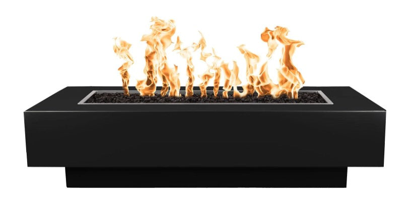 48" Coronado Rectangular Fire Pit by The Outdoor Plus in Metal Powder Coated Steel (available in 6 sizes and 7 colors)