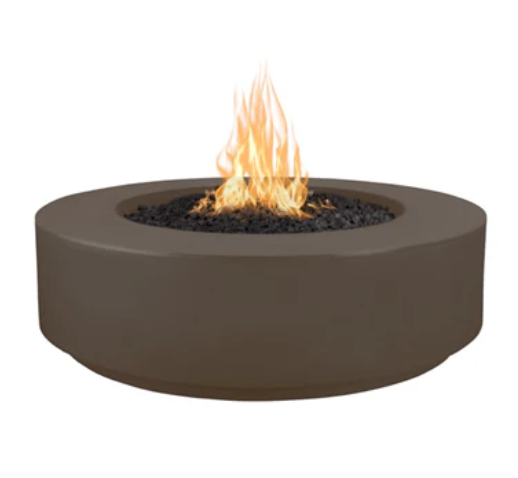 The Outdoor Plus 42" Round Florence Low Profile Fire Pit in GFRC Concrete (available in 9 GFRC finishes)