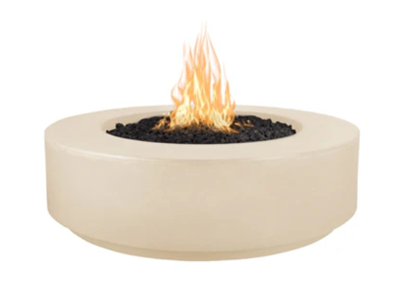 The Outdoor Plus 42" Round Florence Low Profile Fire Pit in GFRC Concrete (available in 9 GFRC finishes)