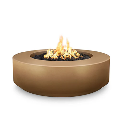 The Outdoor Plus 42" Round Florence Low Profile Fire Pit in GFRC Concrete Premium Colors