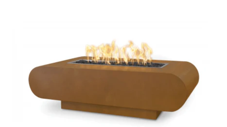 La Jolla Corten Steel Fire Pit by the Outdoor Plus is available in 48", 60", 72", 84" and 96"