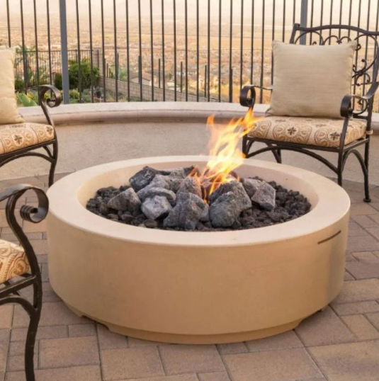 48" Round Lourve Fire Pit by American Fyre Designs