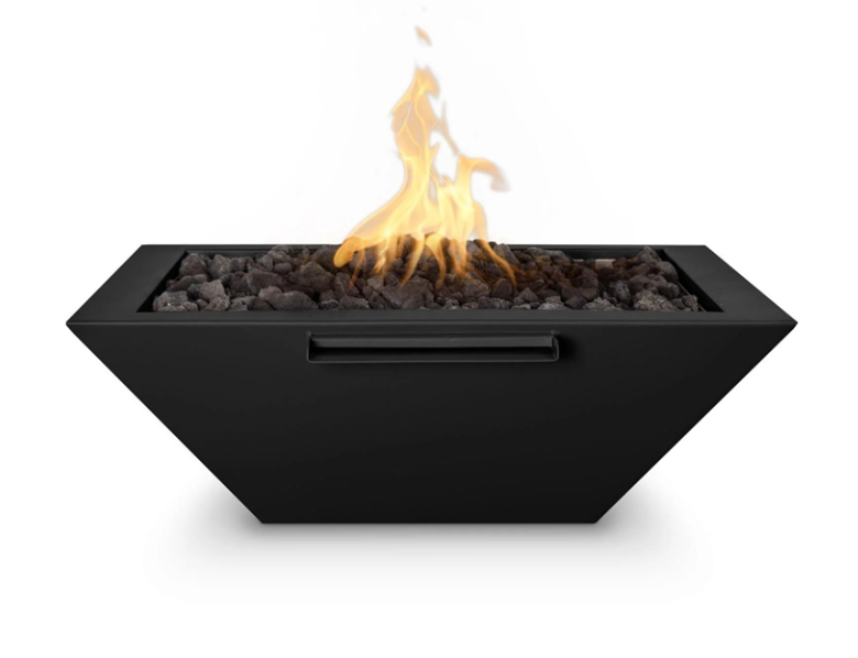 24" Maya Water & Fire Bowl in Powder Coated Metal by The Outdoor Plus