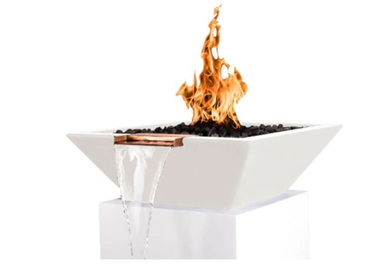 36" Maya GFRC Water & Fire Bowl by The Outdoor Plus