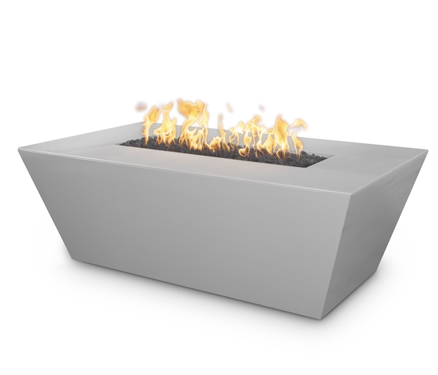 60" Rectangular Angelus Fire Table in Smooth GFRC Colors by The Outdoor Plus