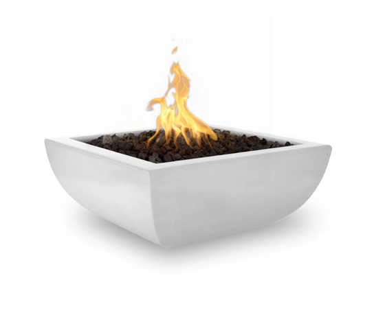 36" Square Avalon Fire Bowl GFRC Concrete in Premium Colors (available in 3 sizes, 9 Smooth Colors & 9 Premium Colors)