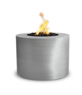 42" Round Beverly Fire Pit in Stainless Steel by The Outdoor Plus