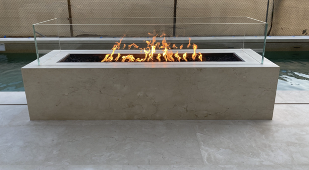 66" Cabo Linear Fire Pit in Premium GFRC Colors by The Outdoor Plus