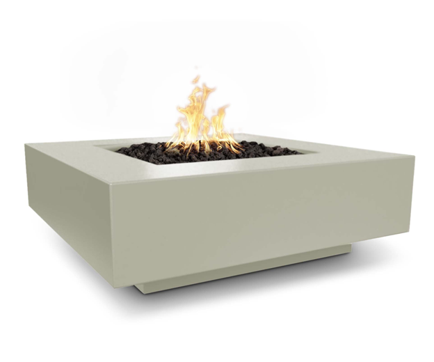 36" Cabo Square Fire Pit in Smooth GFRC Colors by The Outdoor Plus