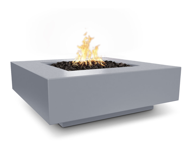 36" Cabo Square Fire Pit in Smooth GFRC Colors by The Outdoor Plus