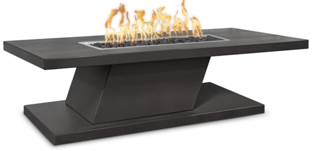 72" Rectangular Imperial Fire Pit - 15" tall in Powder Coat by The Outdoor Plus