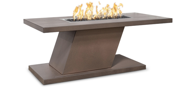 72" Rectangular Imperial Fire Pit - 24" tall in Powder Coat by The Outdoor Plus