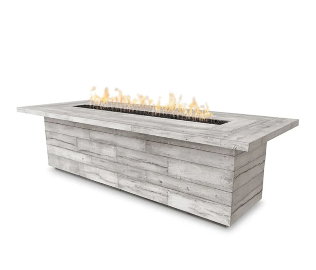 120" Laguna Fire Table in GFRC Wood Grain by The Outdoor Plus