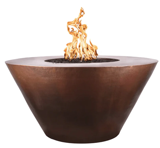 48" Martillo Round Fire Pit in Hammered Copper by The Outdoor Plus