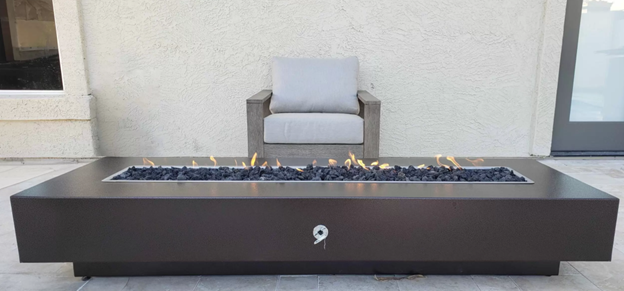 66" Cabo Linear Fire Pit in Powder Coat by The Outdoor Plus