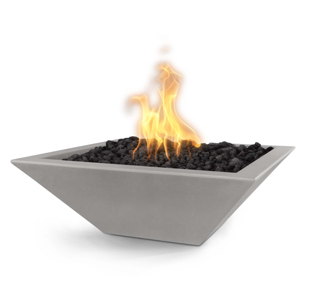 36" Square Maya Fire Bowl GFRC Concrete in Premium Colors