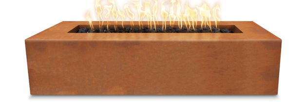 48" Regal Fire Pit in Corten Steel by The Outdoor Plus